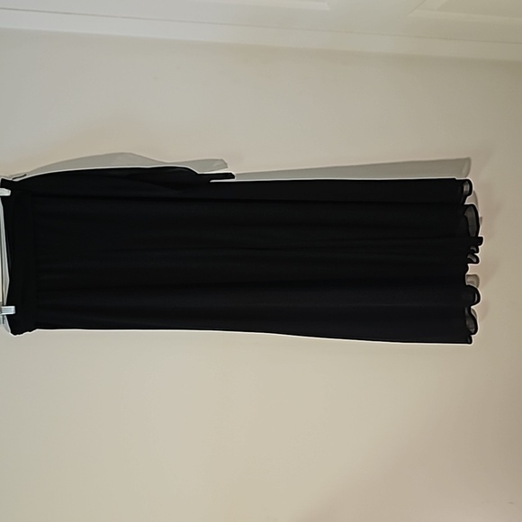 MSK women's black sheer overlay  wide leg pants. Size small, but looks like med. - Picture 1 of 6